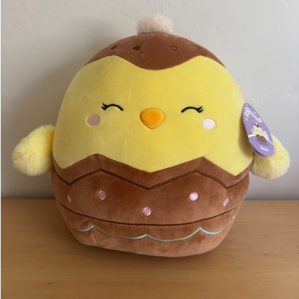 Squishmallows Aimee the Chick in Chocolate Easter Egg Plush Toy - BNWT